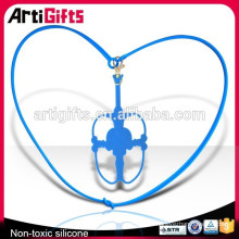 Fashion mobile phone accessory blue silicone cell phone holder hanging